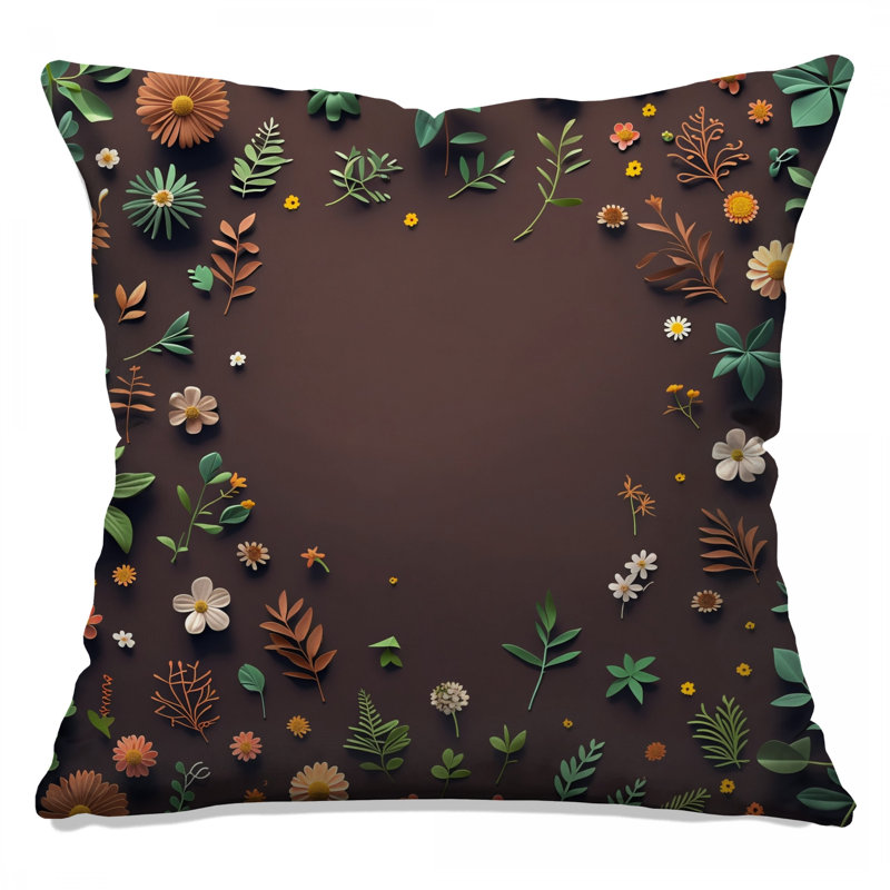 Coussin Floral, 16 x 16 inches