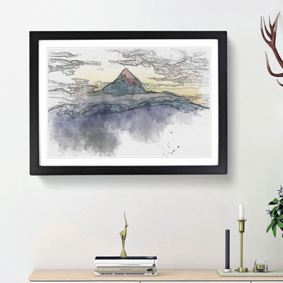 Peak of Fishtail Mountain in Abstract - Picture Frame Graphic Art Print