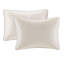 Couvre-lit réversible grand de couleur crème - Rembourrage en coton prélavé pour des rêves apaisants, matelassage matelassé, matelas profond surdimensionné, avec 2 taies décoratives sereines, charme