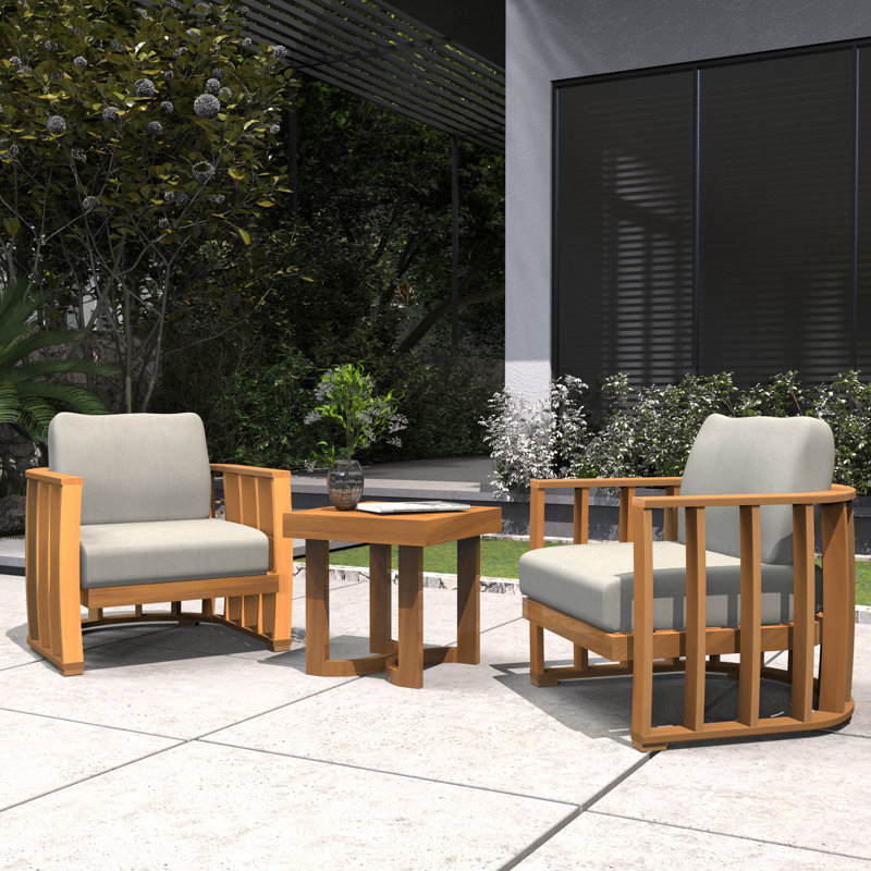 3 Piece Outdoor  Seating Group With Cushions