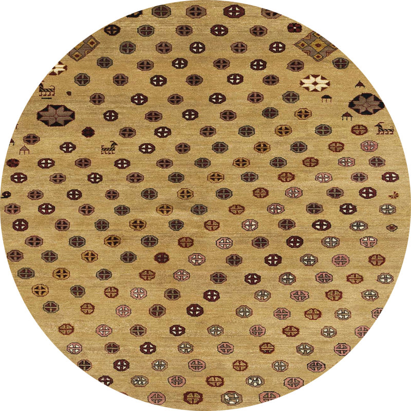 Abstract Indoor Rug, Round 3'