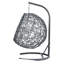Balançoire en forme d'œuf de chat avec support et coussin, chaise pivotante suspendue en rotin et osier, lit douillet pour chats