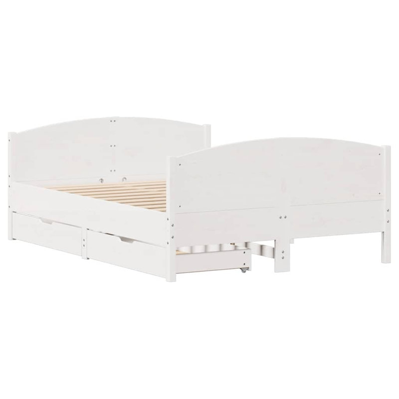 Peytin Solid Wood Storage Bed, Small Single (2'6), White