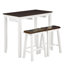 Ensemble de table à hauteur de comptoir 3 pièces de style industriel avec deux chaises