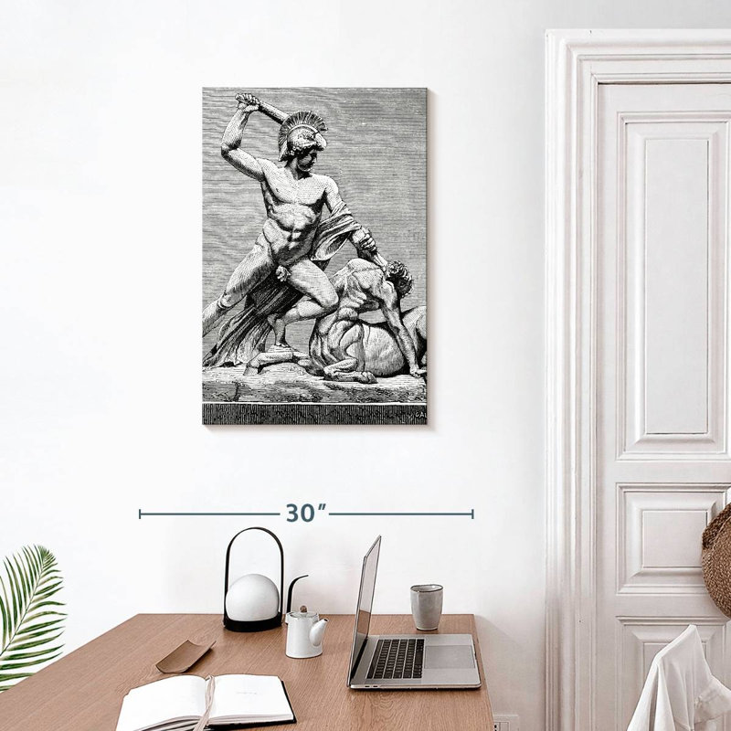 Leisha Theseus Killing The Minotaur, 30" H x 20" W