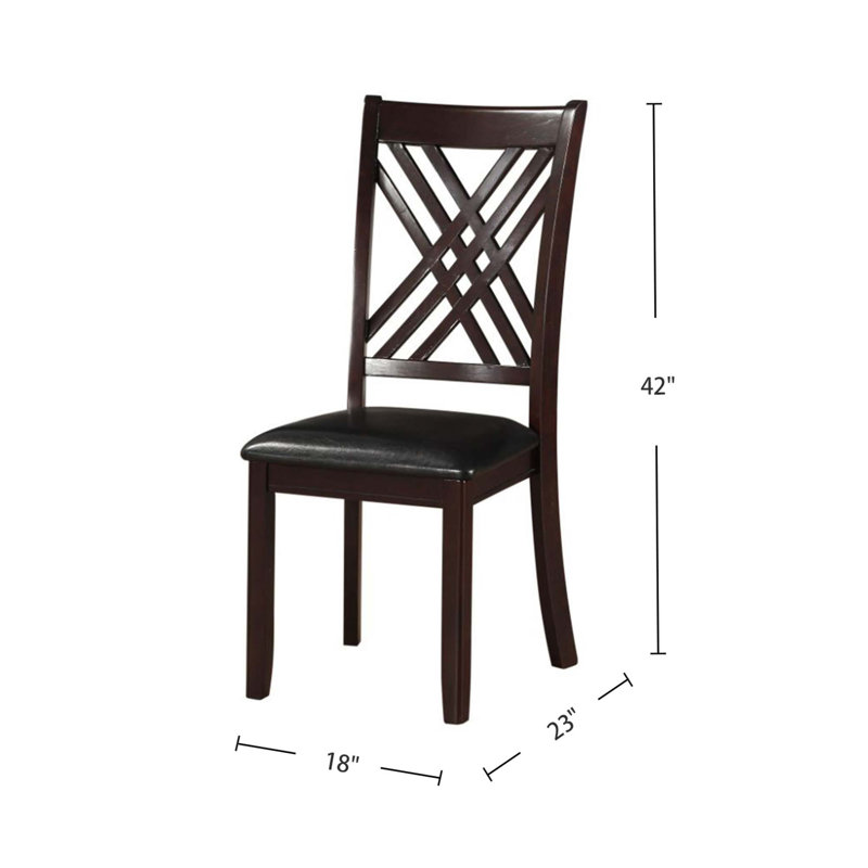 Ensemble de 2 chaises d'appoint avec siège rembourré en polyuréthane