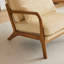 Fauteuil d'appoint rembourré en bois massif Lemley Mid Century-799492575