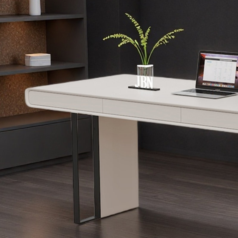Bureau de luxe élégant, H 29,52 po x l 94,49 po x P 31,49 po