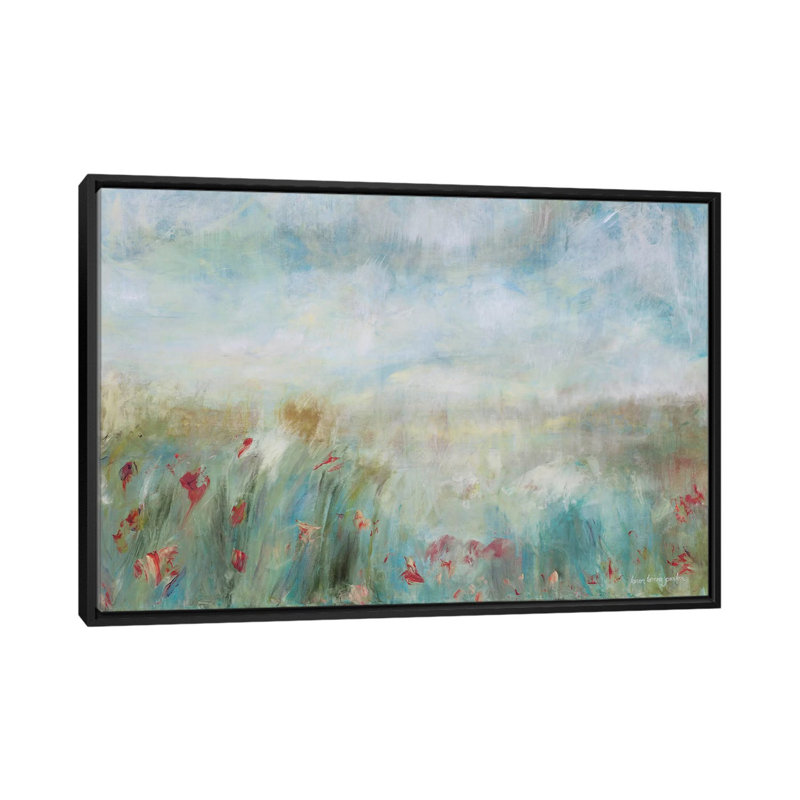 «Wild Garden», reproduction sur toile, H 18 po x l 26 po x p 1,5 po, Toile avec cadre noir, Pas de tapis