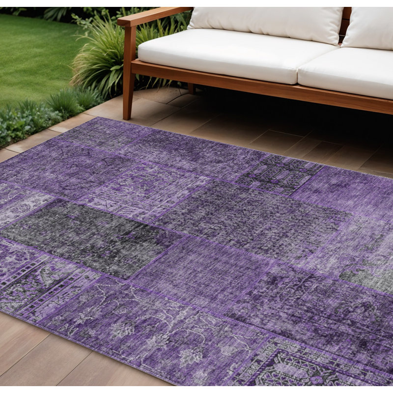 Tapis d'extérieur lavable 8 pi x 10 pi gris anthracite