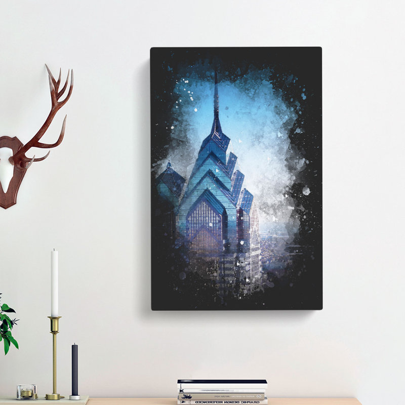 One Liberty Place In Philadelphia - Wrapped Canvas Painting, 50cm H x 35cm W x 3cm D