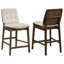 Chaise de comptoir rembourrée Redbridge crème et noyer-1511069666-1511069667