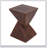 Geometric MGO Side Table With Twisted Hourglass Design And Wood-Like Finish, Durable And Versatile For Indoor And Outdoor Use-1178567282