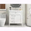 Meuble-lavabo moderne 30 po avec 3 tiroirs et organisateur de porte d'armoire-624269166