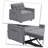 High quality multifunctional sofa futon with adjustable backrests-352053419