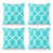 Bright Blue Moorish Trellis