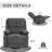 Modern Heated Massage Swivel Rocker Recliner with cup holders-1555611260