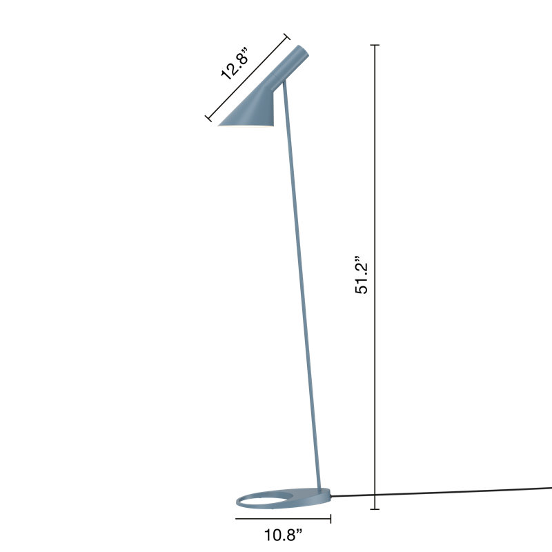 AJ Task Floor Lamp, Dusty Blue, Dusty Blue