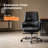 Executive Genuine Leather Office Chair with Wheels,Luxury Office Chair for Home and Executive Desk, Top Grain Leather Upholstery with Sturdy Aluminum Base,Comfy Armrest, Mid Back(Black)-1065959874