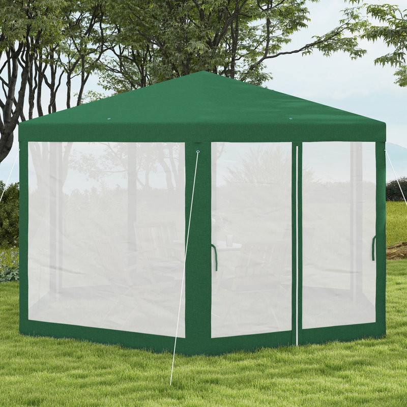 Tente de réception extérieure 13 pi x 11 pi Outsunny, Vert