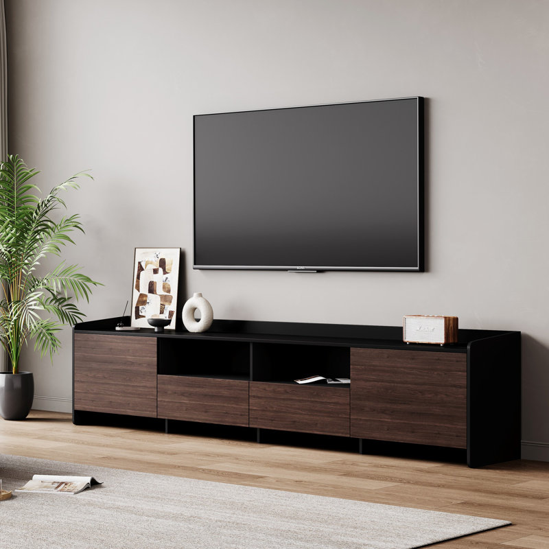 Meuble télé Eratial pour téléviseur de 85 po ou moins avec tiroir de rangement et armoire
