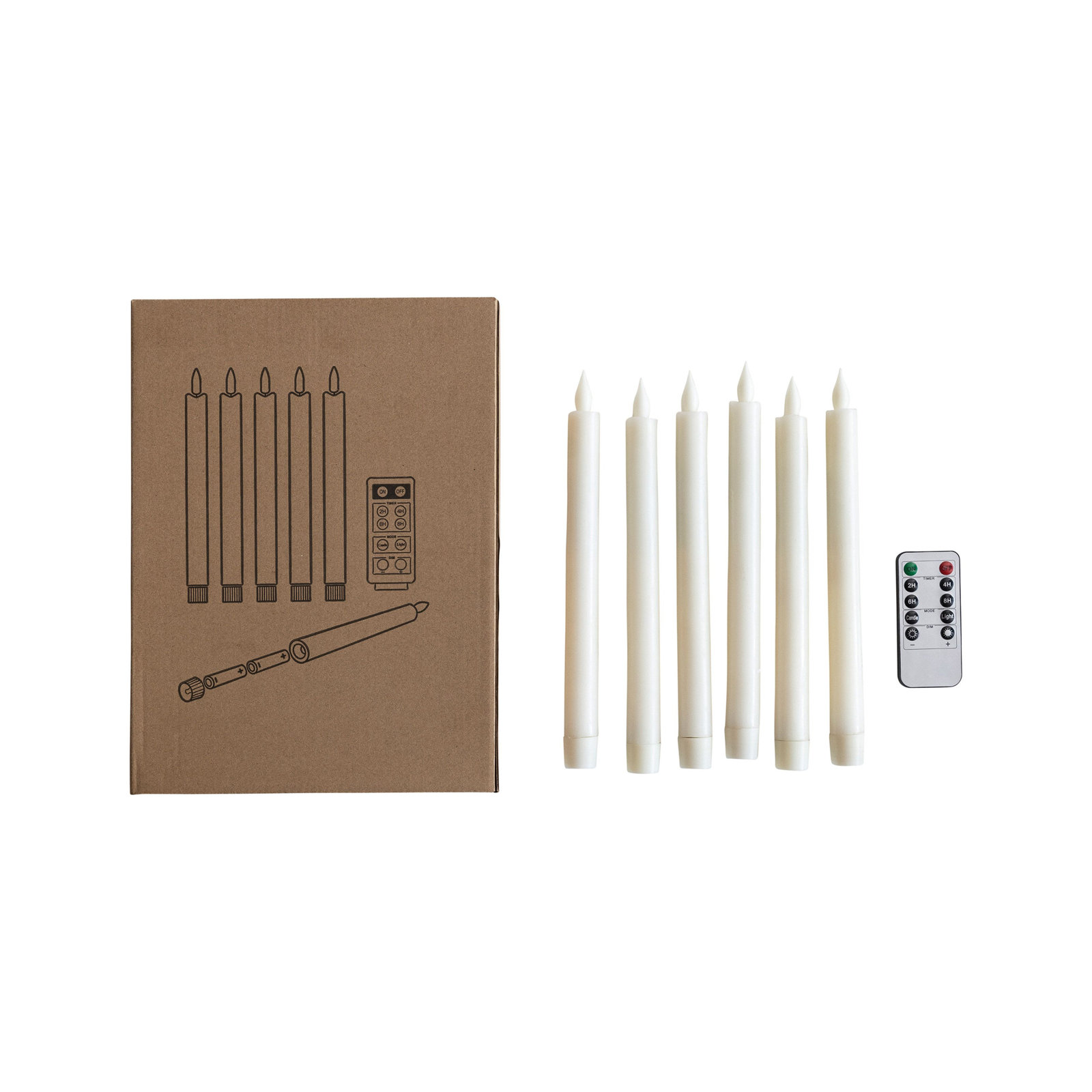 Unscented Flameless Taper Candle