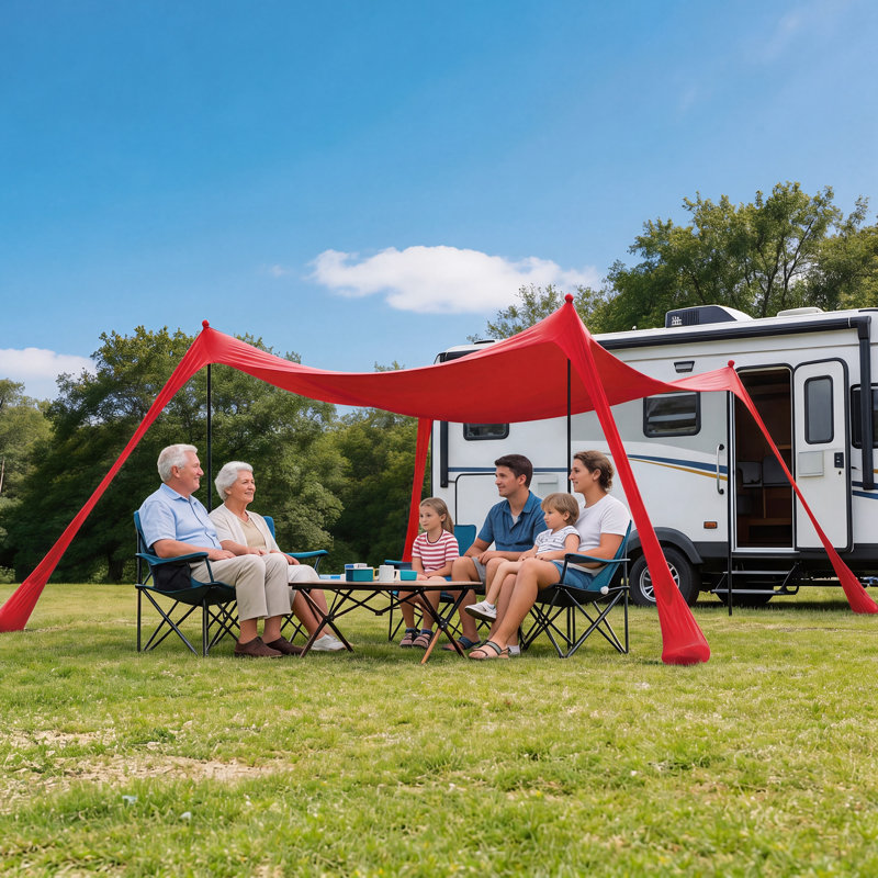 7,5 pi Auvent pare-soleil de plage escamotable X 7,5 pi, protection UV UPF 50+, poteaux coupe-vent et sacs de sable pour une utilisation extérieure stable