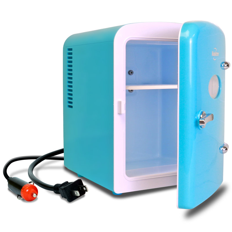 Koolatron Retro 4.2 Qt. Countertop Mini Fridge, Teal