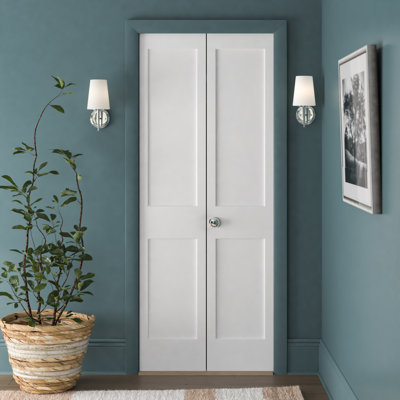 Primed 2 Panel Ovolo Bi-Fold Door