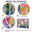 «Pink Orange Vibrant Birch Forest», impression d'art sur toile rose nature-364260426-364260788-364260799