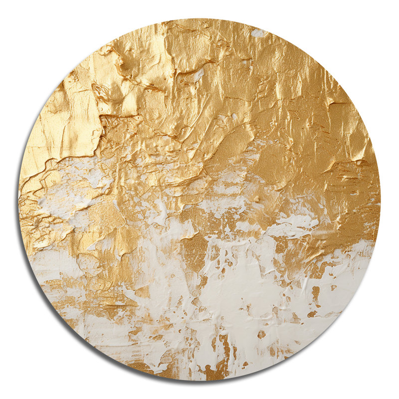 Estelle - Art abstrait rond en métal, H 16 po x l 16 po x P 1 po