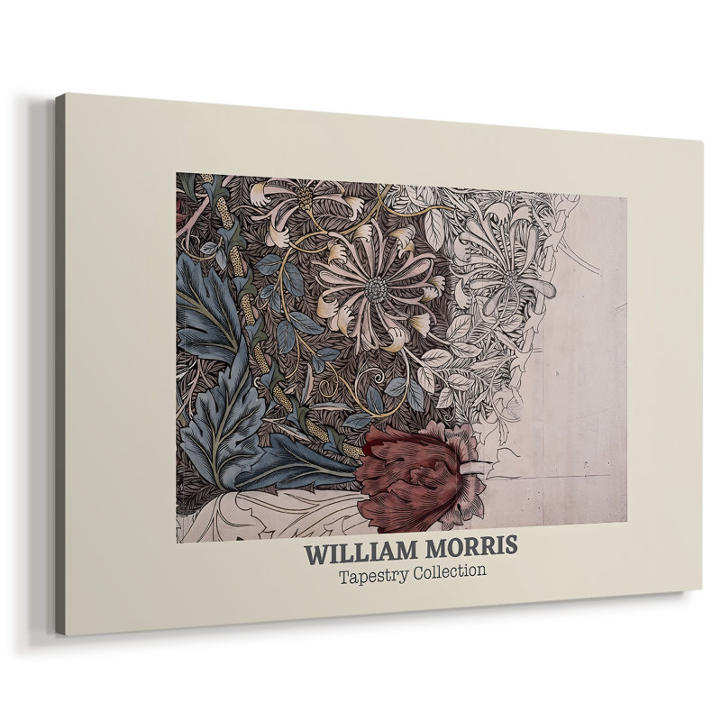 Motif floral (impression de la collection de tapisseries) -William Morris-toile tendue avec châssis-c. Fin du 19e siècle (original)