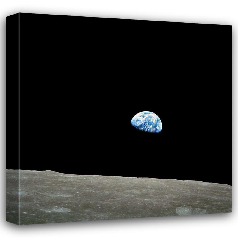 Art sur toile tendue avec châssis Latitude Run® de la NASA: Earthrise, H 36 po x l 36 po