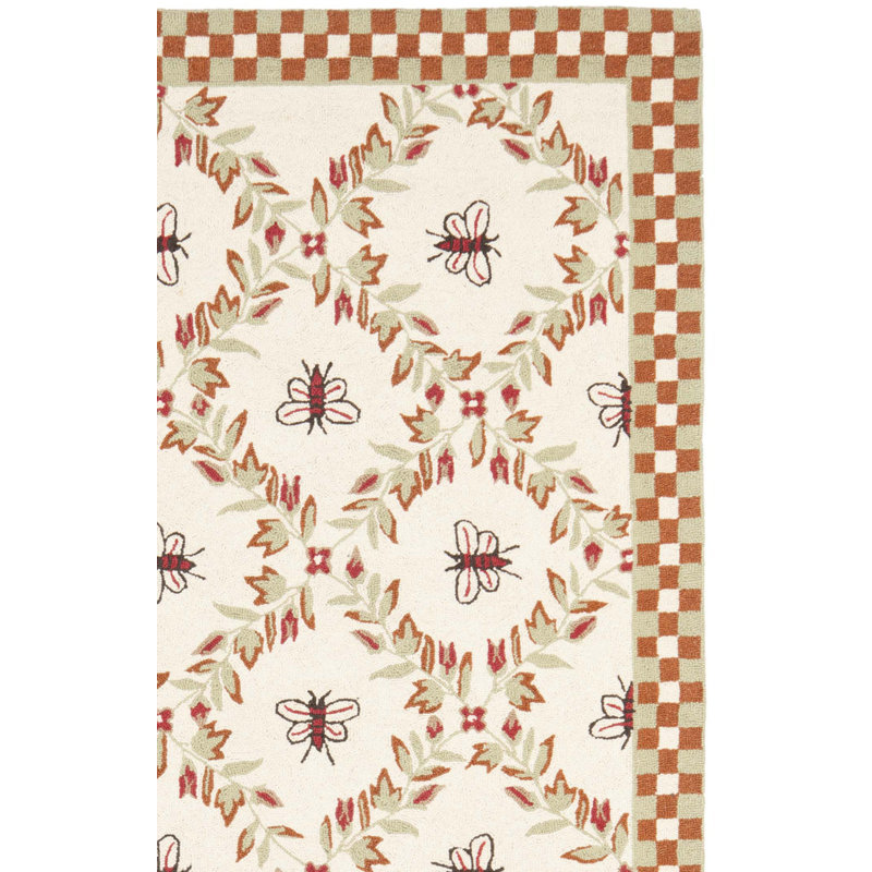 Roxane Hand Hooked Wool Pile Rug, Rectangle 7'9" x 9'9"