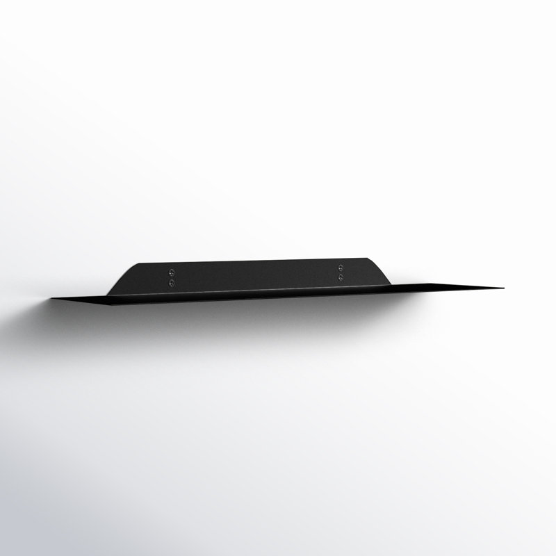 Maja Metal Floating Shelf, 1.75" H x 24" W x 6" D, Black