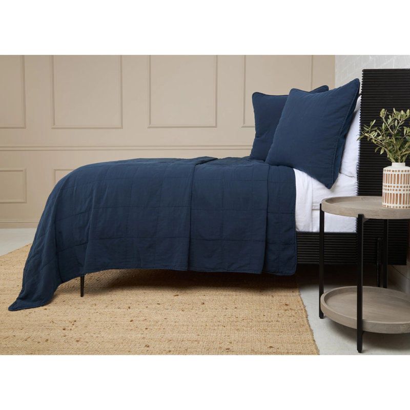 Antwerp Coverlet, Navy, King Coverlet