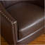 Fauteuil club en cuir reconstitué brun-984817623
