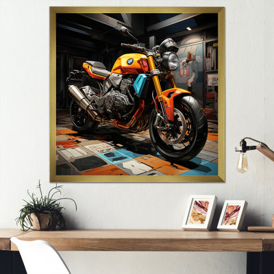 Moto Pop Art sur toile