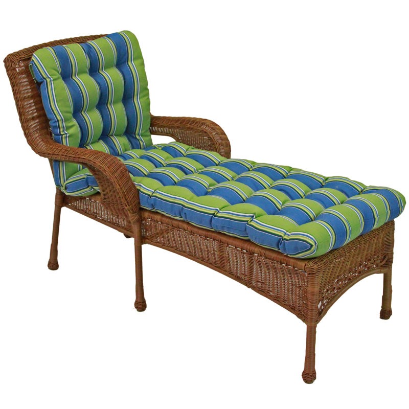 Outdoor Chaise Lounge Seat Cushion, Monseratti Sangria