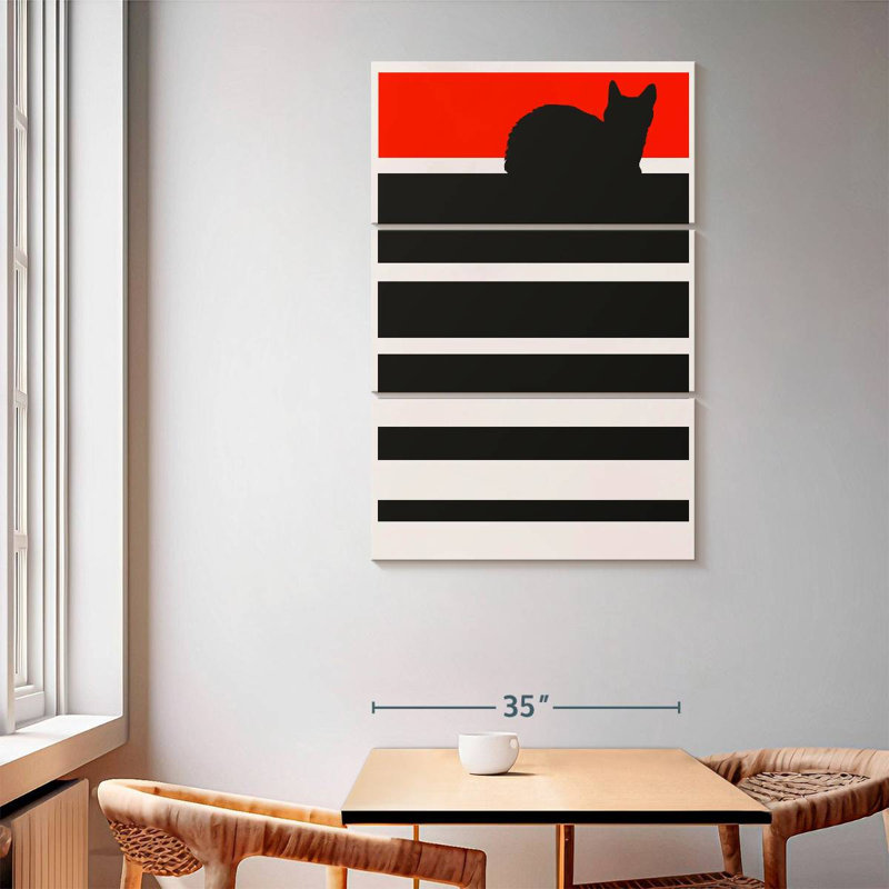 Brampt Digital Sunset Cat, 65" H x 42" W