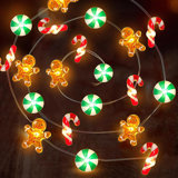 Decorations Gingerbread Man String Lights