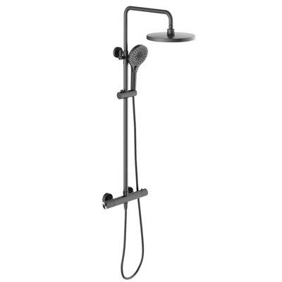 Madrid Exposed Thermostatic Shower Pack - Gold