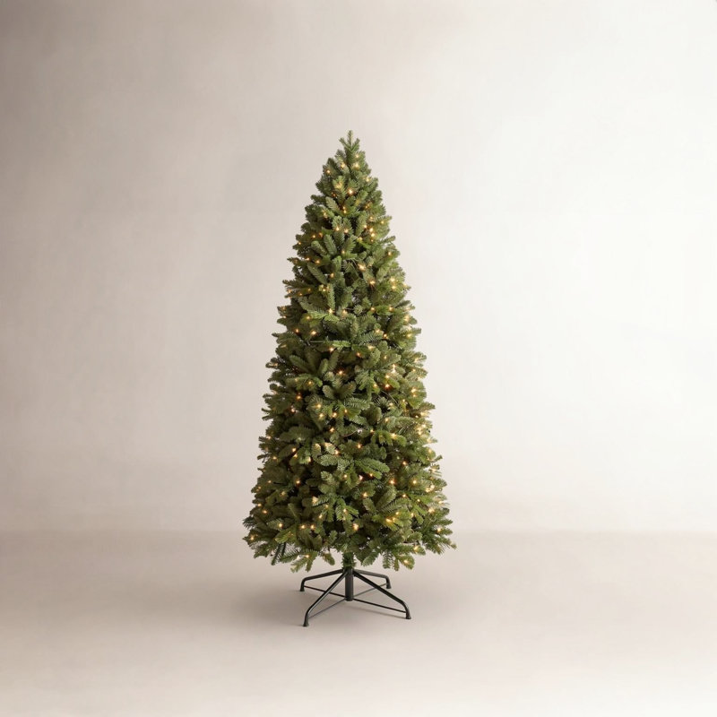 Pencil 9' Pre-Lit Spruce Christmas Tree, 6.5'