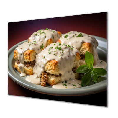 White Gourmet Gravy Desserts I - Desserts, art mural en métal MT132165