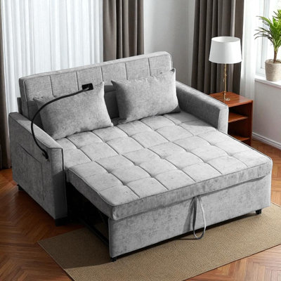 Canapé-lit gigogne escamotable avec ports USB