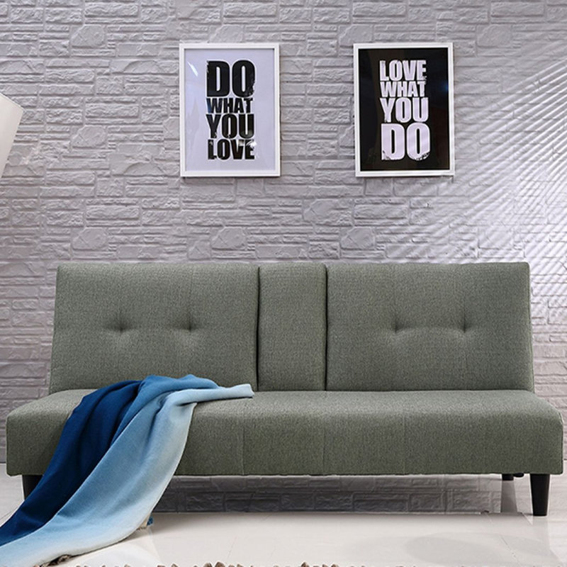 72.83" Gray Linen Blend Convertible Sofa Bed cushion couch