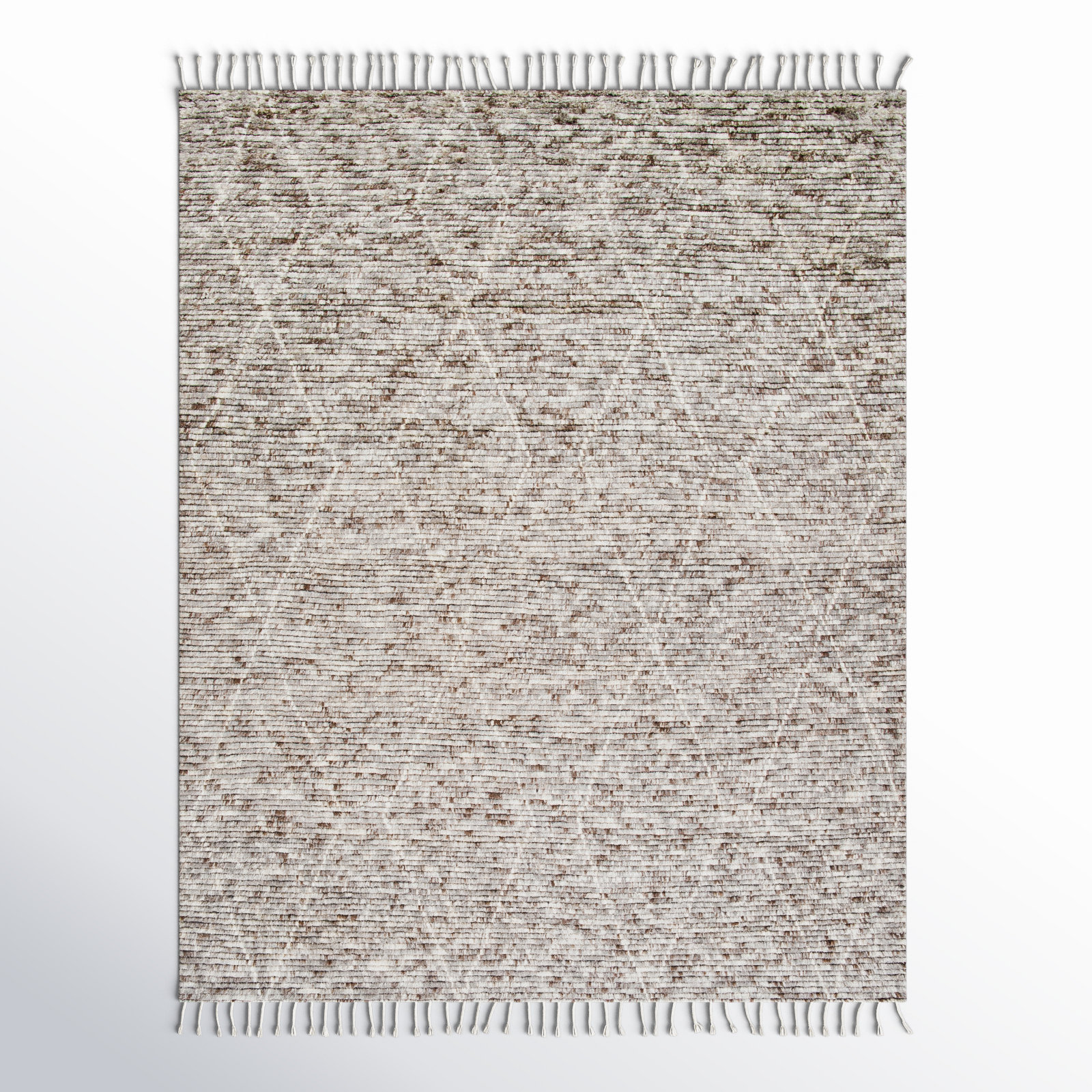 Talon Handmade Wool Gray Rug, Rectangle 8' x 10'