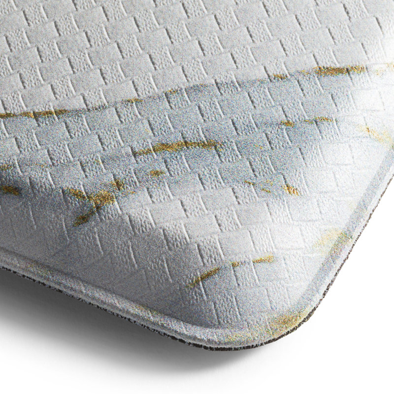 Gold and White Marble Anti-Fatigue Kitchen Mat, 20" x 36"