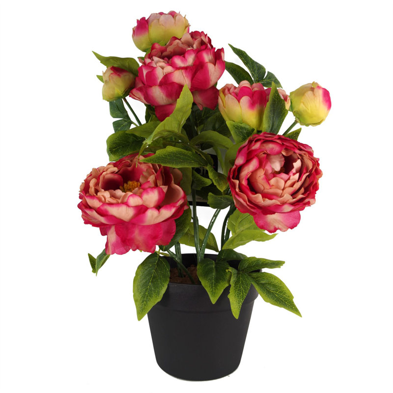 Plastic, Silk Artificial Arrangement in Pot