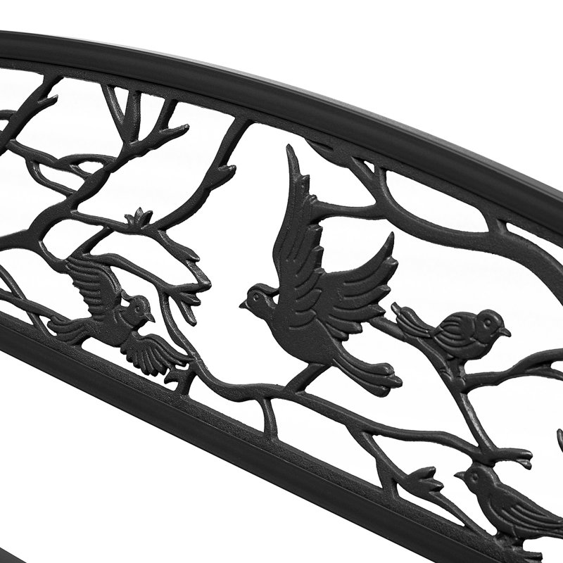 Banc de jardin en fonte Madeline, Noir